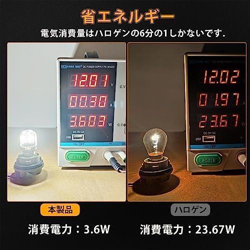 S25シングル球_ホワイト 12V-24V車用 S25 シングル球 LED ホワイト 爆光 バックランプ 15連3030SMD BA15S P21W G18 LEDバルブLEDランプ 汎_画像4