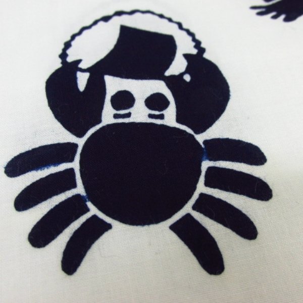 * kimono 10* 1 jpy tree cotton cloth yukata [... made ].. crab . war [ including in a package possible ] **