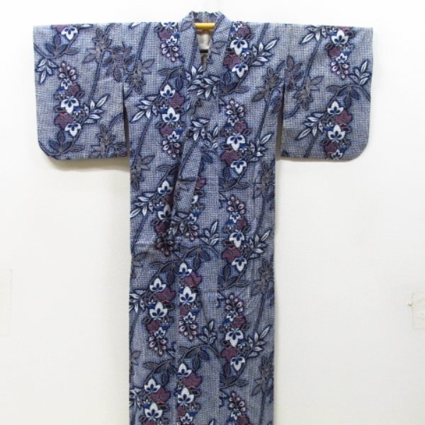 * кимоно 10* 1 иен дерево хлопок юката "губа" ru длина 153cm.62cm [ включение в покупку возможно ] **