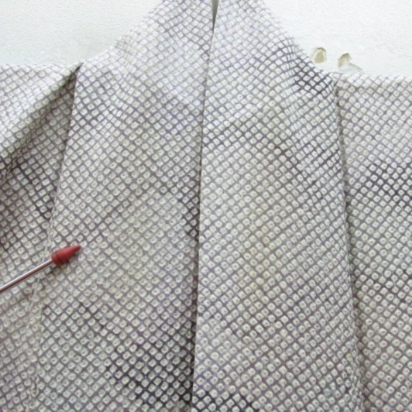 * kimono 10* 1 jpy silk fine pattern ... length 157cm.65cm [ including in a package possible ] **