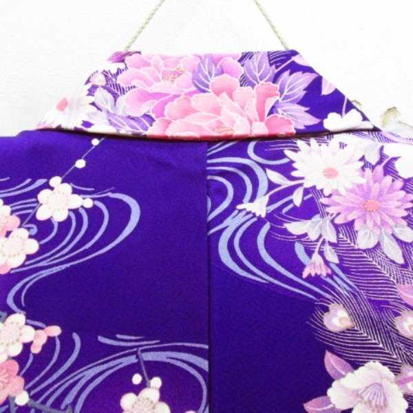 * kimono 10* 1 jpy silk fine pattern . length 164cm.67cm [ including in a package possible ] *