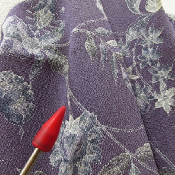 * kimono 10* 1 jpy silk fine pattern ... length 150cm.62.5cm [ including in a package possible ] **