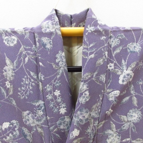 * kimono 10* 1 jpy silk fine pattern ... length 150cm.62.5cm [ including in a package possible ] **