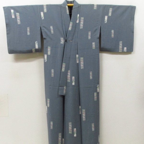 * kimono 10* silk fine pattern single . length 169cm.68cm [ including in a package possible ] ***