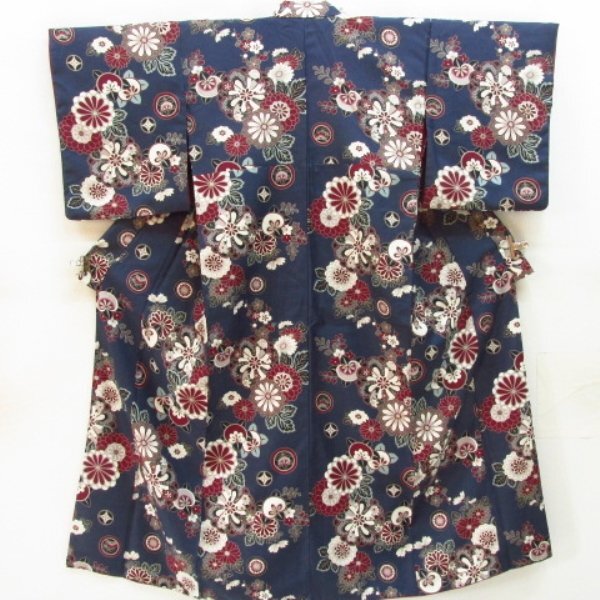 * kimono 10* 1 jpy .. fine pattern S size . length 157cm.65cm [ including in a package possible ] *