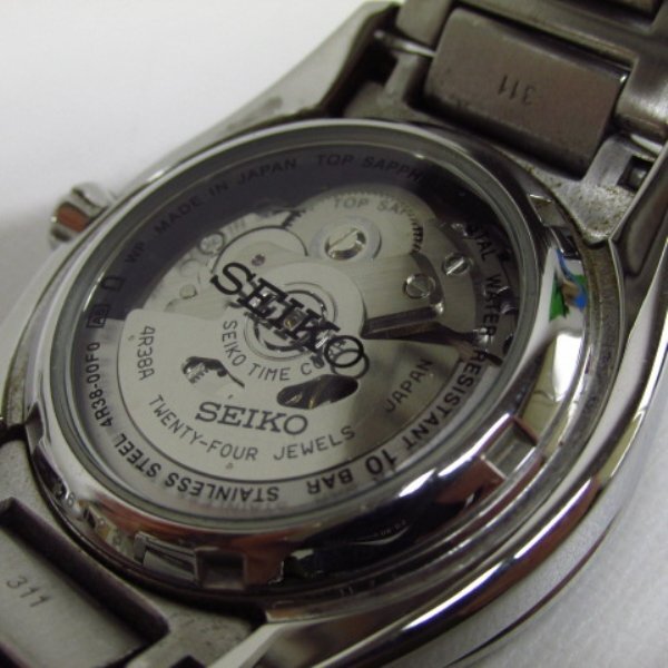 ★着物10★ 1円 SEIKO セイコー プレサージュ 自動巻 腕時計 裏スケ シルバー メンズ 4R38-00F0 稼働品 ブランド品 [同梱可] ☆☆☆☆☆☆_画像5