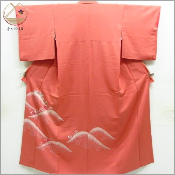 * kimono 10* 1 jpy silk tsukesage embroidery . length 164cm.65cm [ including in a package possible ] **