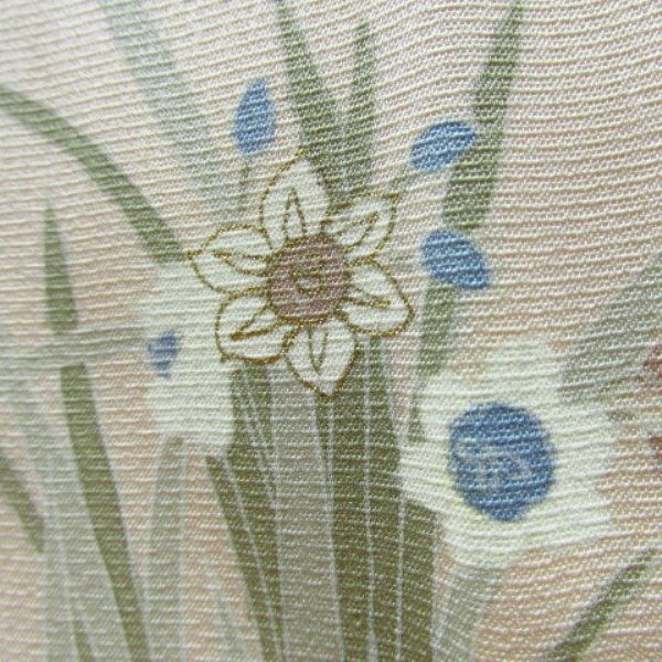 * kimono 10* 1 jpy silk tsukesage gold paint . length 158cm.66cm [ including in a package possible ] **