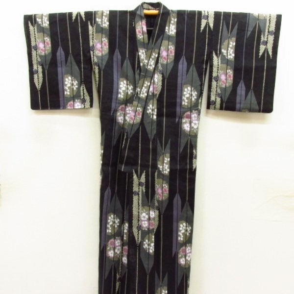 * kimono 10* 1 jpy cotton flax yukata length 171cm.69cm [ including in a package possible ] **