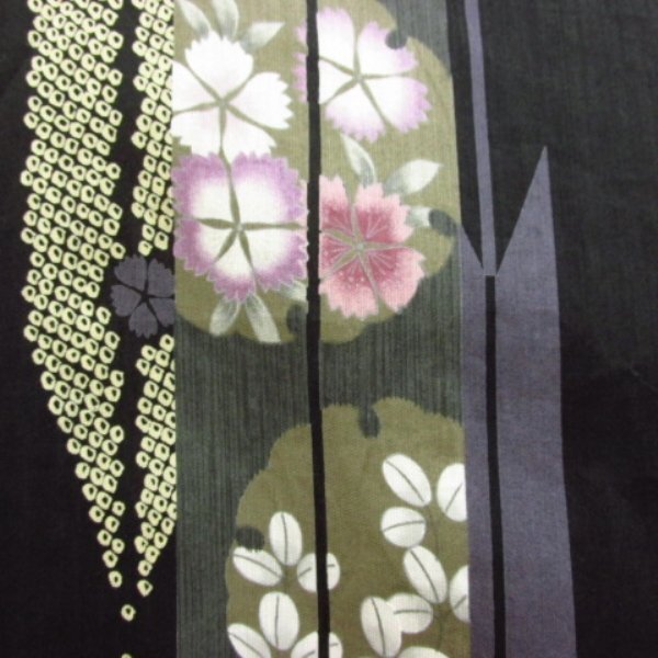 * kimono 10* 1 jpy cotton flax yukata length 171cm.69cm [ including in a package possible ] **