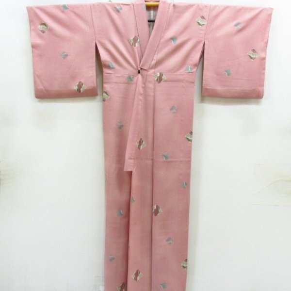 * kimono 10* 1 jpy .. fine pattern [ kimono britain ] stone chip pattern single . length 169cm.68cm [ including in a package possible ] ***
