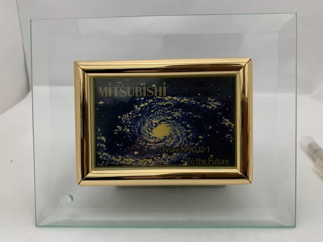 * cheap start *[ beautiful goods ] original gold card 1g Mitsubishi material 999.9 Gold K24 24 gold cosmos from 1990 12/1 photo frame attaching *24780