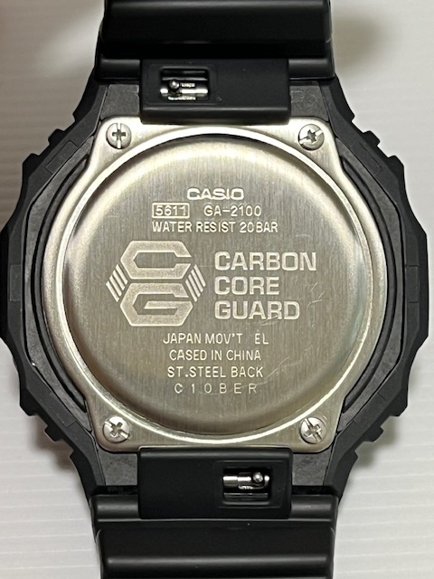 CASIO G-SHOCK GA-2100-7 カーボンコアガード（ベルト・ベゼル　ブラック変更品）_画像5