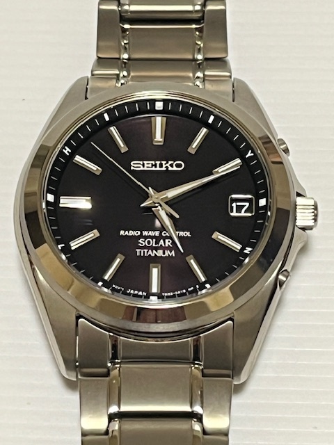 SEIKO Seiko Spirit SBTM217 7B52-0AK0 titanium solar radio wave wristwatch 