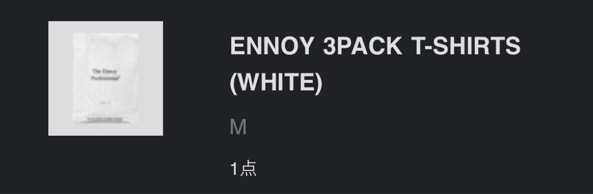 【24SS】ENNOY 3PACK T-SHIRTS (WHITE) 裾ロゴ　M