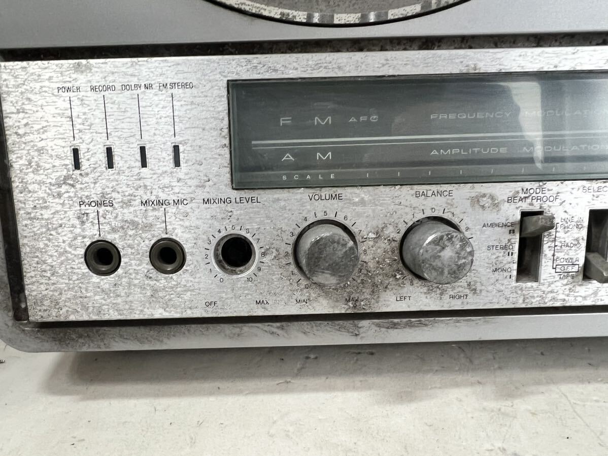 [H][ Junk ]National National rare Showa Retro radio-cassette FREE EDGE AMBIENCE RX-5350 radio-cassette present condition delivery electrification not yet verification 