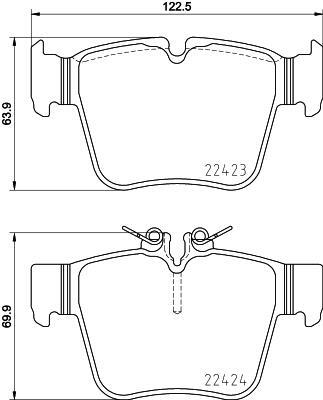 Cクラス W205 205264 ブレーキパッド リア左右セット ブレンボ ブラックパッド P50 133 brembo BLACK PAD リアのみ C-Class WAGON_画像4