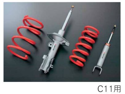 ティーダ C11 ショック 1台分 ニスモ S-tuneサスペンションキット E3110-1JY00 取付セット アライメント込 nismo 一台分 TIIDA_画像2