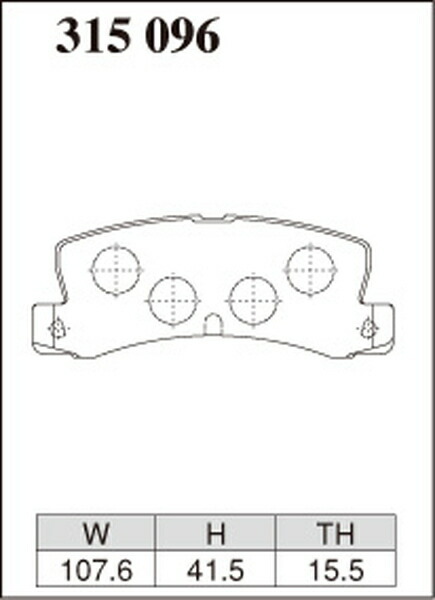 カローラ スプリンター AE91 ブレーキパッド リア左右セット ディクセル Mタイプ 315096 DIXCEL リアのみ COROLLA SPRINTER SEDAN_画像3