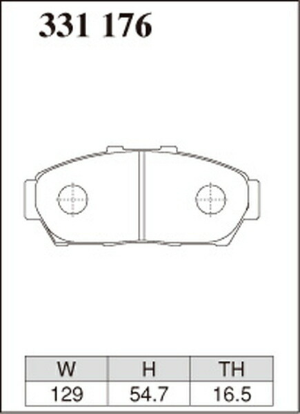 インテグラタイプR DC2 DB8 ブレーキパッド フロント左右セット ディクセル Mタイプ 331176 DIXCEL フロントのみ INTEGRA TYPE R_画像3