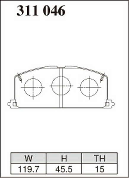 カローラ スプリンター AE91 ブレーキパッド フロント左右セット ディクセル Sタイプ 311046 DIXCEL フロントのみ COROLLA SPRINTER SEDAN_画像3