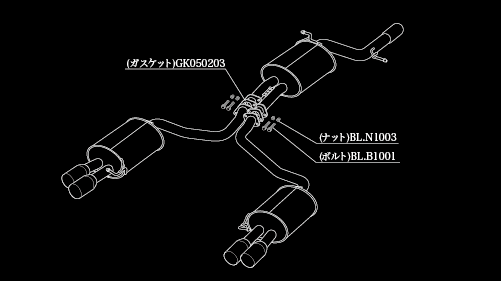 A5スポーツバック 8TCDNL マフラー 柿本改 アインザッツ s-622 A6D3032C KAKIMOTO RACING 柿本 カキモト einsatz s-622 Sportback_画像2