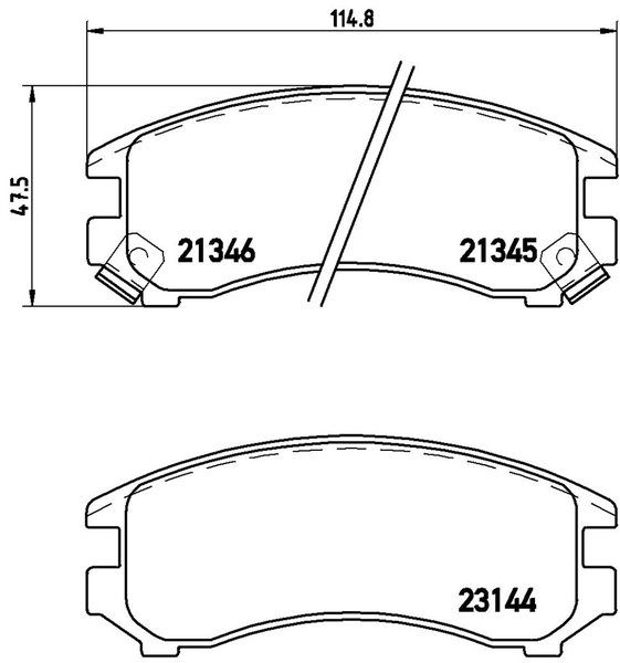 シルビア PS13 KPS13 ブレーキパッド フロント左右セット ブレンボ ブラックパッド P56 018 brembo BLACK PAD フロントのみ SILVIA_画像4