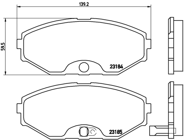 セドリック グロリア Y33系 ブレーキパッド フロント左右セット ブレンボ ブラックパッド P56 045 brembo BLACK PAD フロントのみ Gloria_画像4