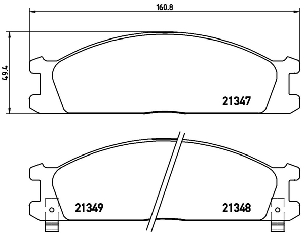 キャラバン ホーミー E24系 ブレーキパッド フロント左右セット ブレンボ ブラックパッド P24 026 brembo BLACK PAD フロントのみ CARAVAN_画像4