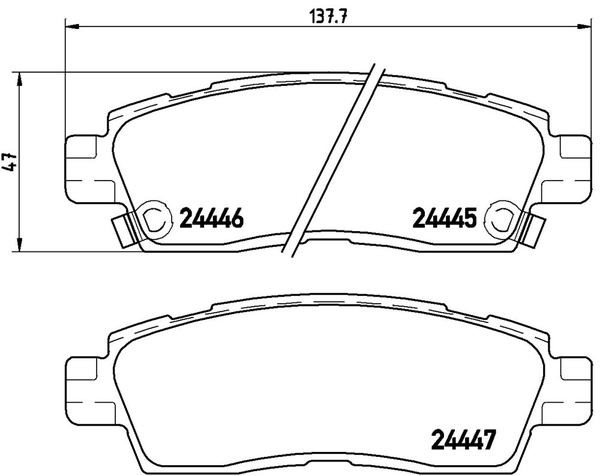 トレイルブレイザー T360 ブレーキパッド リア左右セット ブレンボ ブラックパッド P10 010 brembo BLACK PAD リアのみ TrailBlazer_画像4