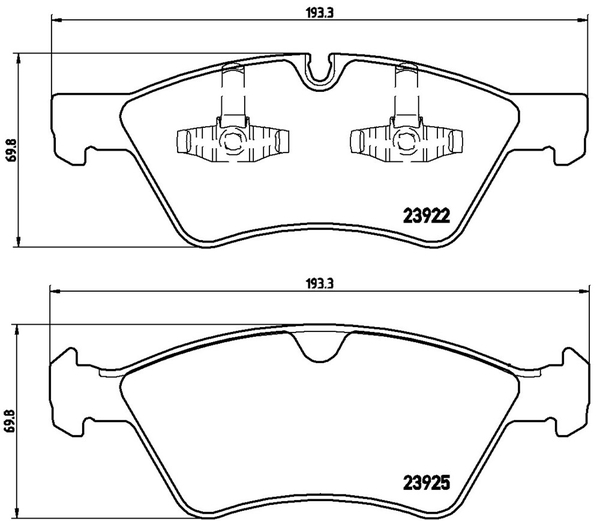 Rクラス W251 251065 ブレーキパッド フロント左右セット ブレンボ ブラックパッド P50 063 brembo BLACK PAD フロントのみ R-Class_画像4