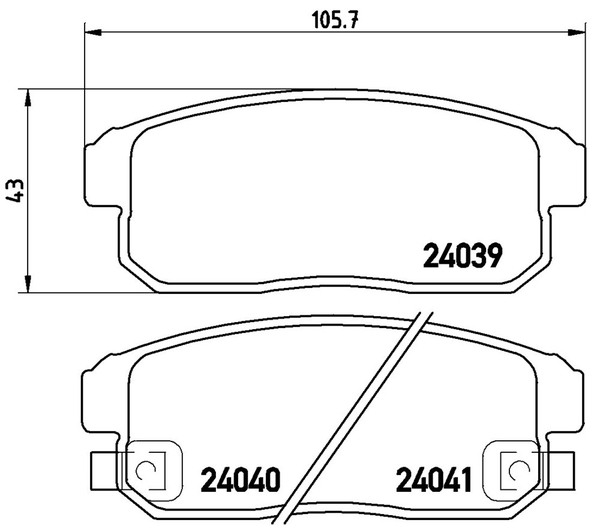 プリメーラワゴン WTP12 ブレーキパッド リア左右セット ブレンボ ブラックパッド P10 005 brembo BLACK PAD リアのみ PRIMERA WAGON_画像4