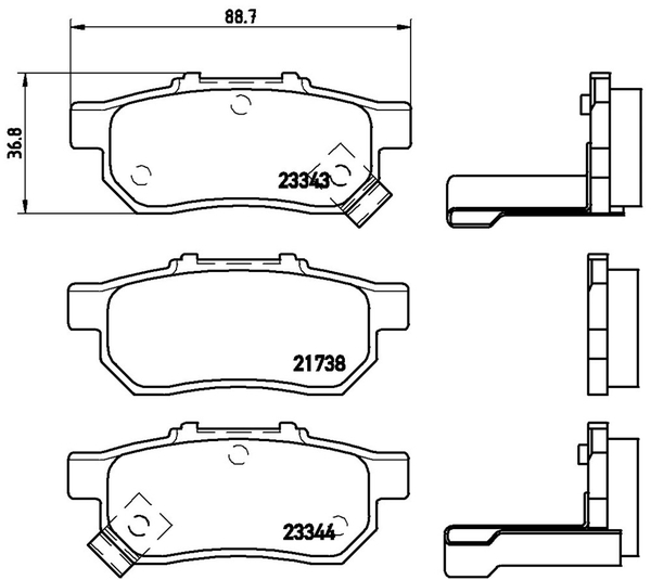 ジェミニ MJ1 ブレーキパッド リア左右セット ブレンボ ブラックパッド P28 025 取付セット brembo BLACK PAD リアのみ GEMINI_画像4