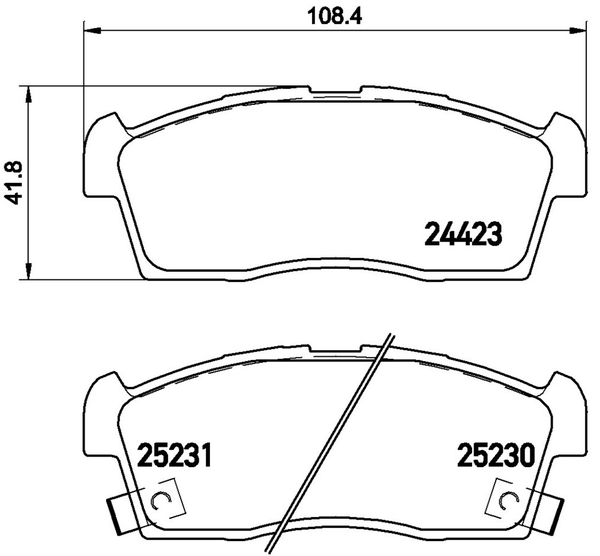 Kei HN11S HN12S ブレーキパッド フロント左右セット ブレンボ ブラックパッド P61 108 取付セット brembo BLACK PAD フロントのみ_画像4