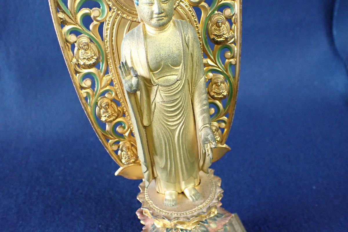 ★051047 銅製 観音 仏像 置物 仏教美術 ★_画像7