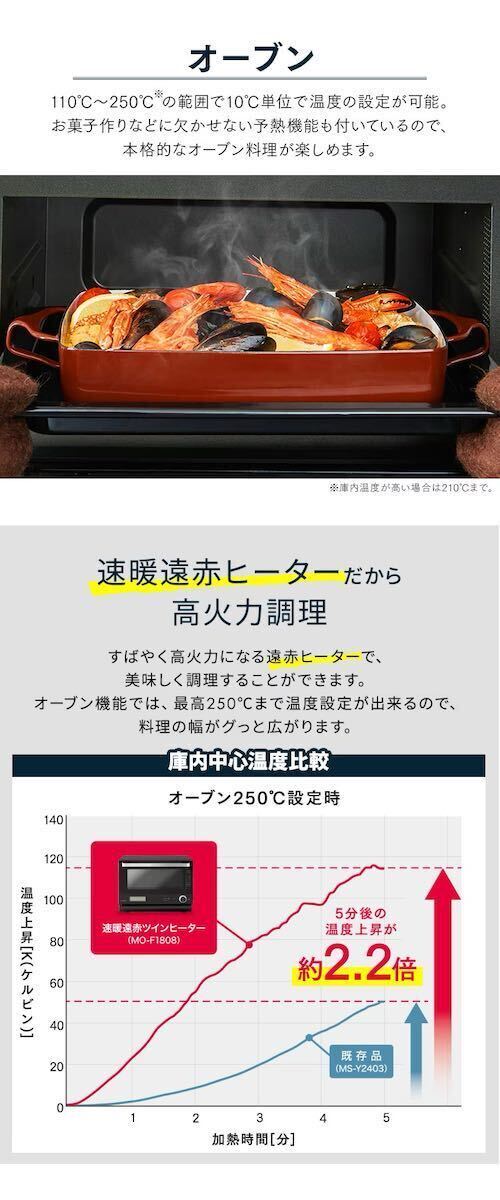 アイリスオーヤマ オーブンレンジ MO-F1808_画像3
