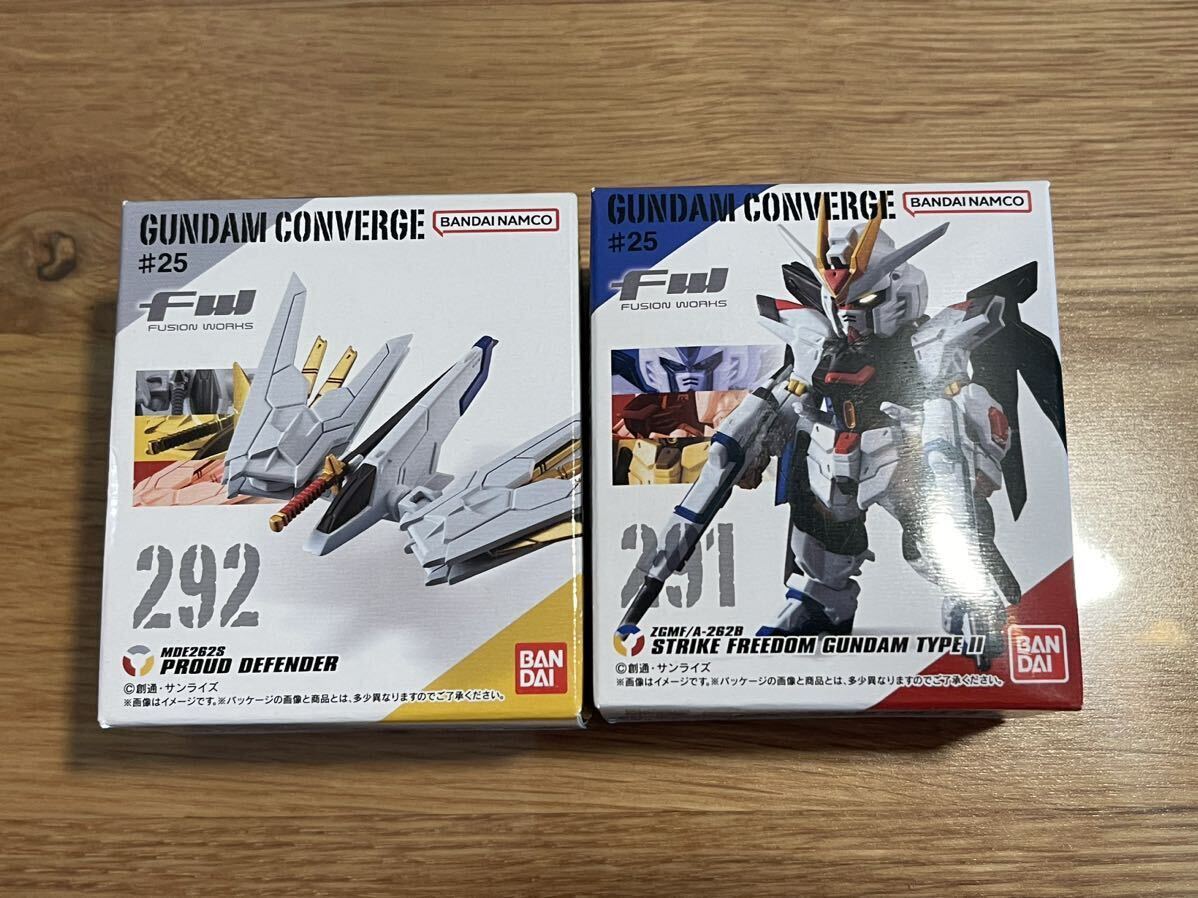 FW GUNDAM CONVERGE #25 291 292 ガンダムコンバージ　BANDAI ストライクフリーダム ガンダム 弐式 プラウドディフェンダー SEED ②_画像1