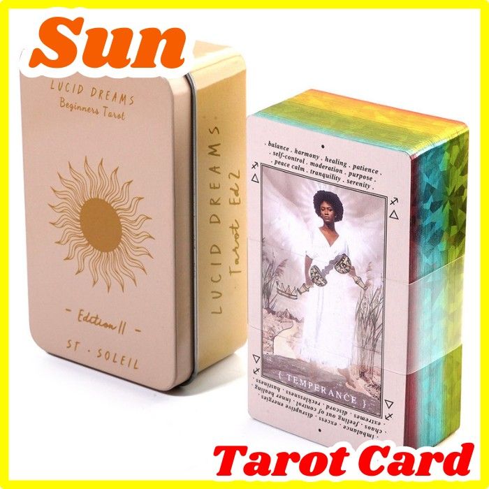 タロットカード LUCID DREAMS TAROT　太陽　ピンク　缶ケース