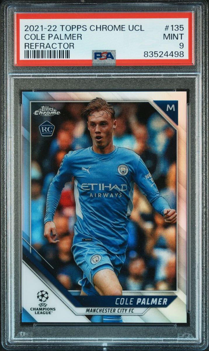 ◆PSA 9 MINT/鑑定品◆ 2021-22 Topps Chrome UEFA Champions League Refractor 【 Cole Palmer ( コール・パーマー ) 】 RC ルーキー_画像1