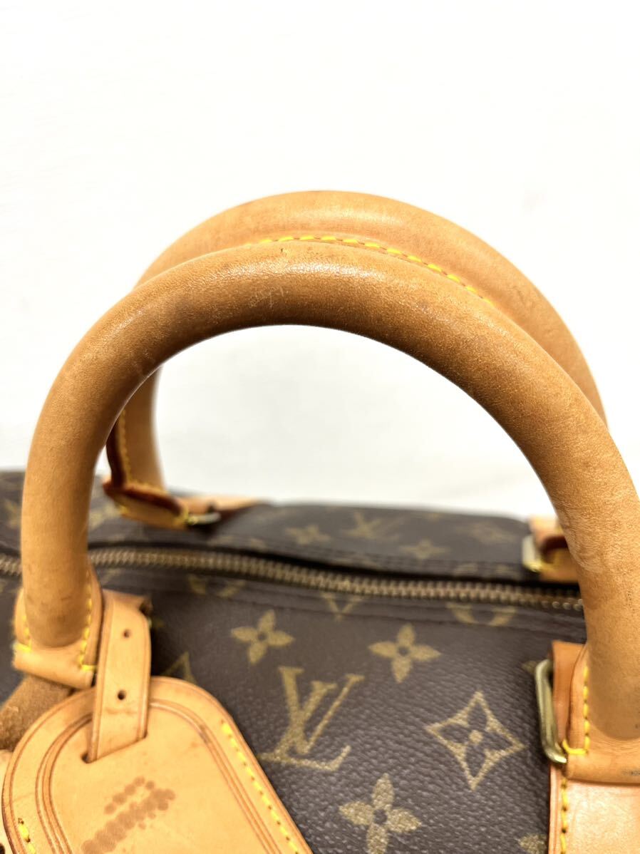 LOUIS VUITTON ルイ・ヴィトン モノグラム ボストンバッグ キーポル55 M41424 旅行かばん ブラウン 大容量_画像10