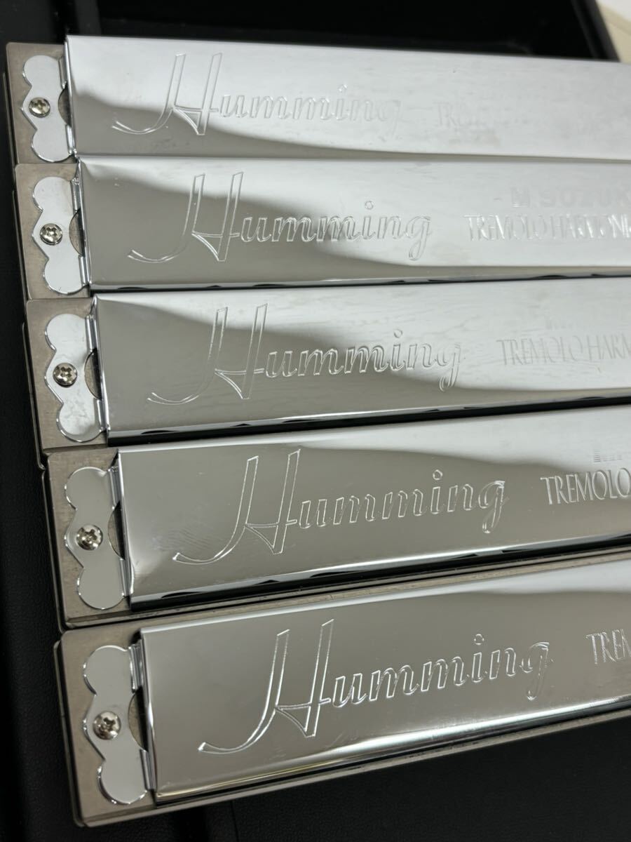 1円～M.SUZUKI スズキ Humming TREMOLO HARMONICA トレモロハーモニカ 5本 トンボ MAJPR BOY メジャーボーイ 10ホールズ ハーモニカ 2点　_画像2