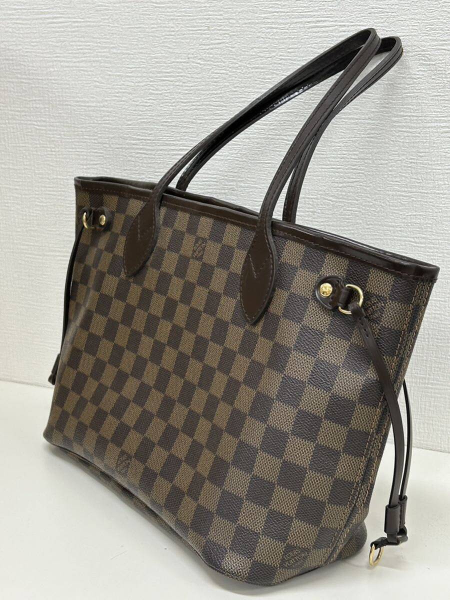 LOUIS VUITTON ルイヴィトン ダミエ ネヴァーフル PM N51109 トートバッグ ハンドバッグ VI0059レザー ブラウン_画像2