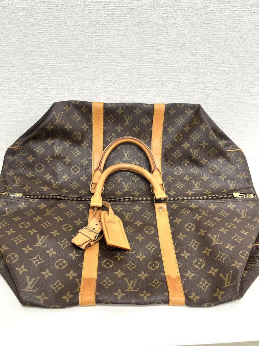 LOUIS VUITTON ルイ・ヴィトン モノグラム ボストンバッグ キーポル55 M41424 旅行かばん ブラウン 大容量_画像2