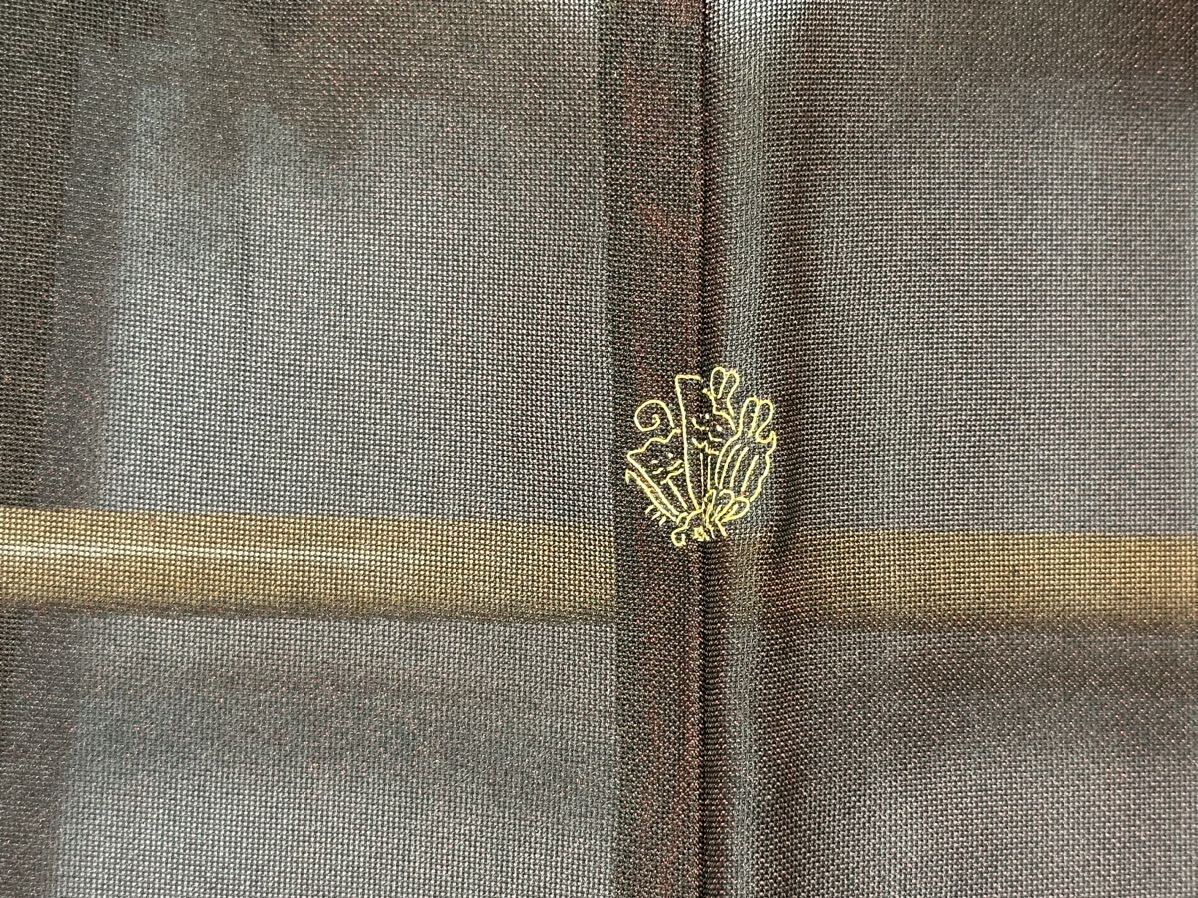 昭和レトロ　着物 羽織 紗　笹の葉の柄　透かし模様　正絹 _画像10