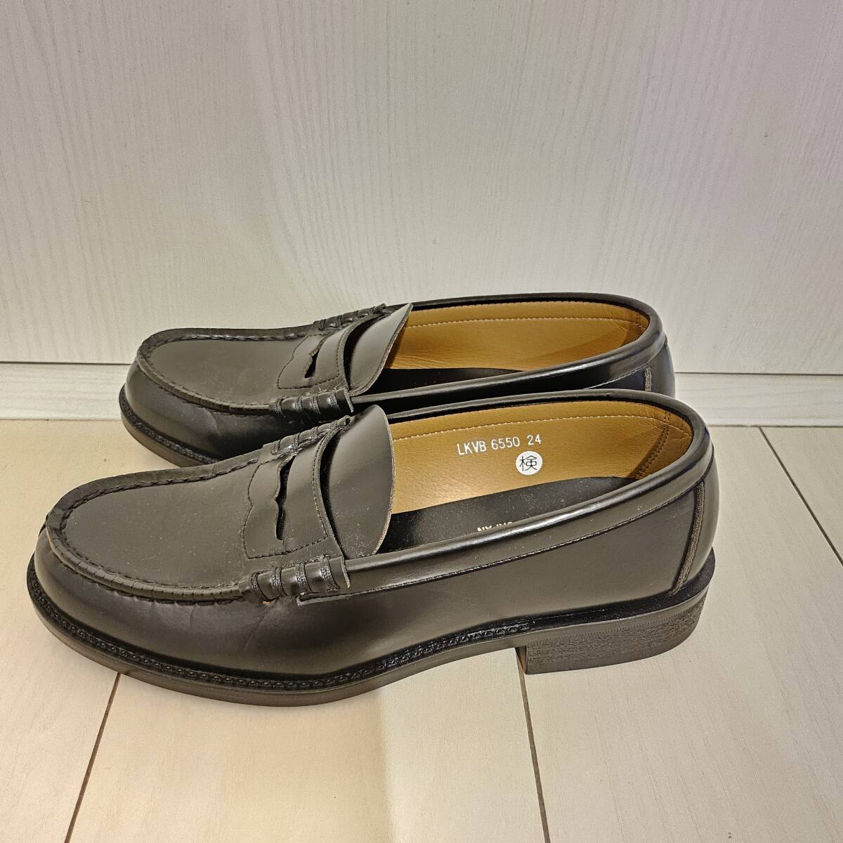  new goods Hal ta Loafer 24 black going to school 3E HARUTA 6550 including carriage 