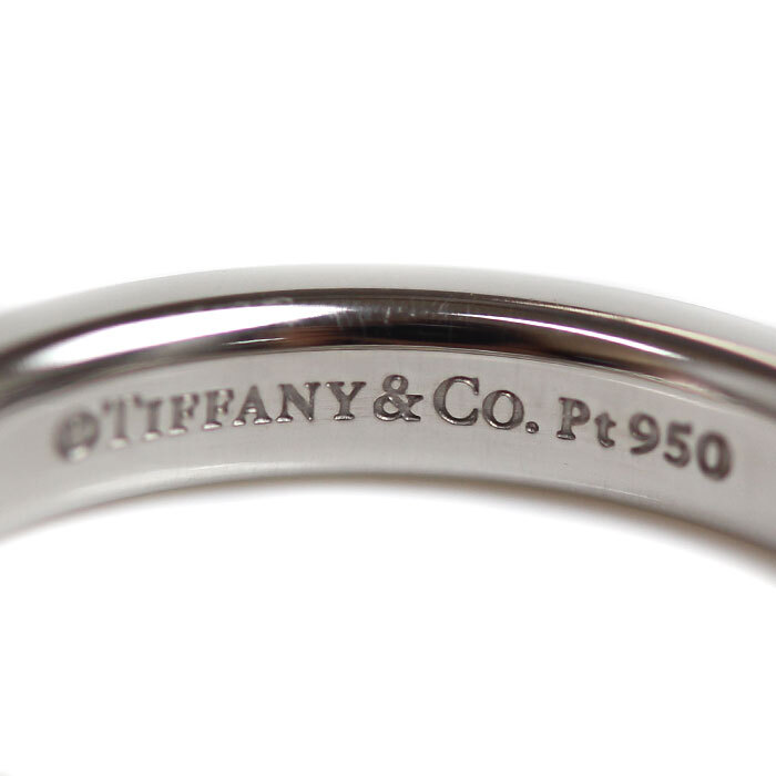 TIFFANY&Co. ティファニー Pt950プラチナ フラットバンド 3PD リング・指輪 60001879 ダイヤモンド 7.5号 4.5g レディース 中古 美品_画像5