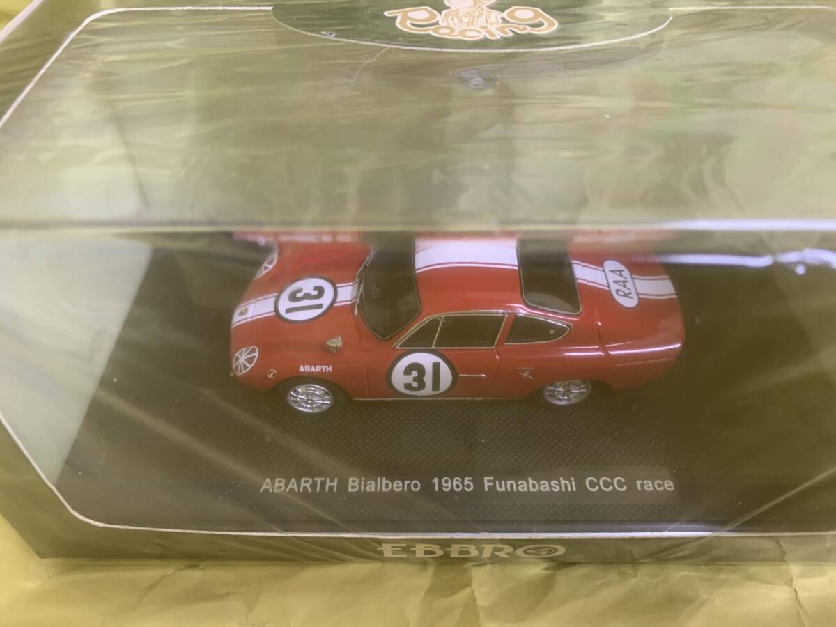 ABARTH Bialbero 1965 Funabashi CCC race 1/43 EBBRO ミニカー_画像1
