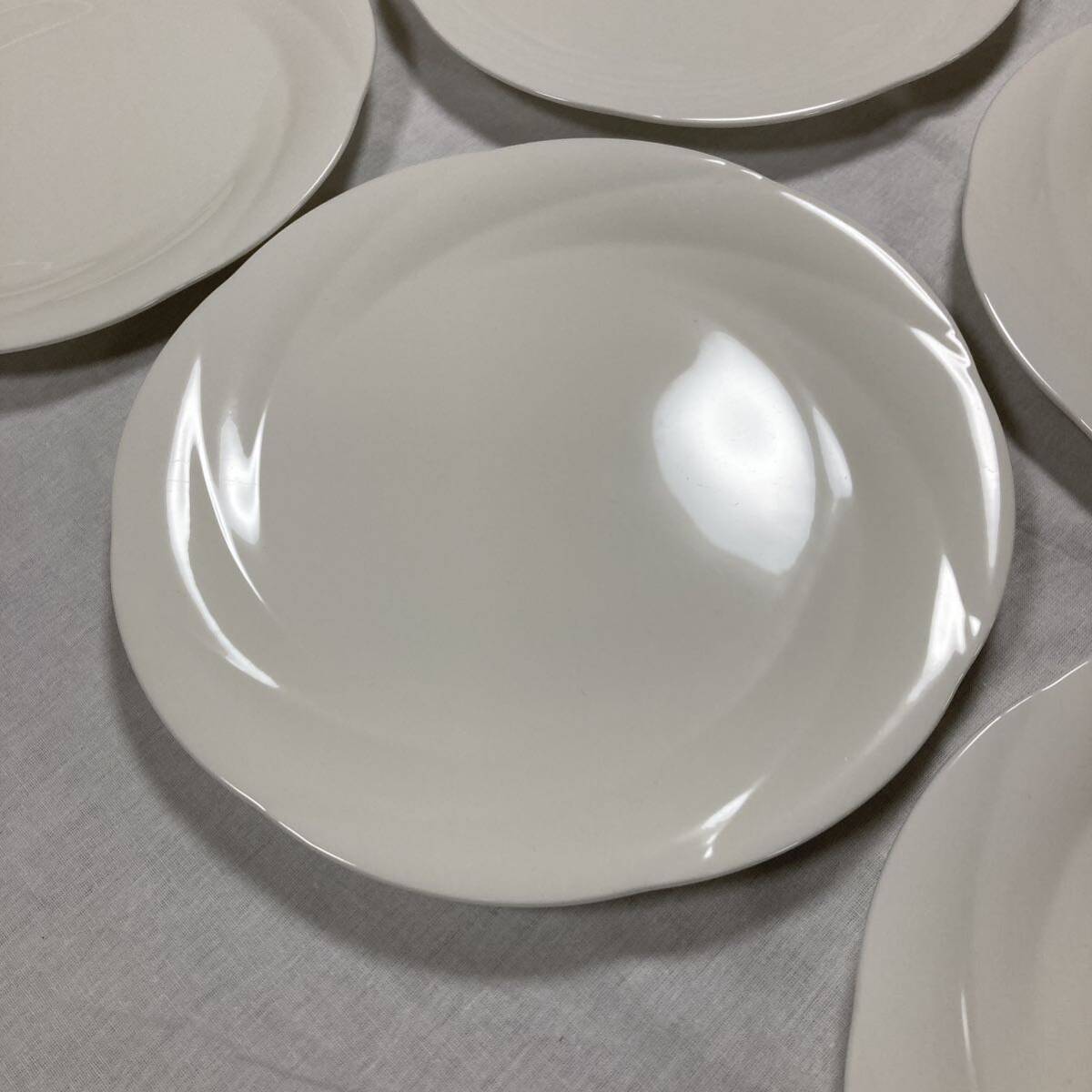 ノリタケ noritake ENSEMBLE WHITE アンサンブルホワイト 5枚セット 食器 中皿 デザートプレート 洋食器の画像4