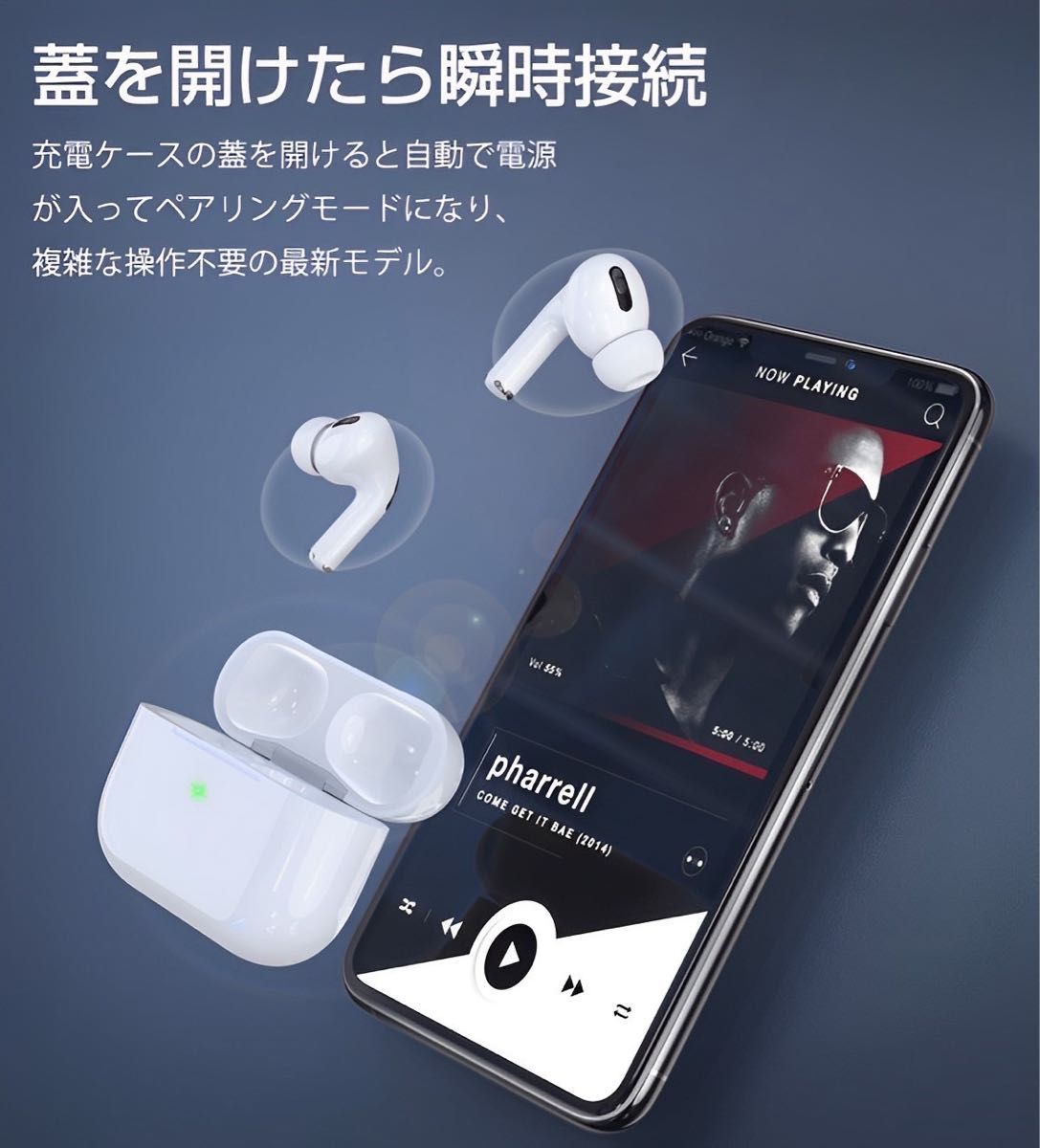 airpods pro 互換品 ワイヤレスイヤホンBluetooth イヤホン ノイズキャンセリング防水 2024年 最新 