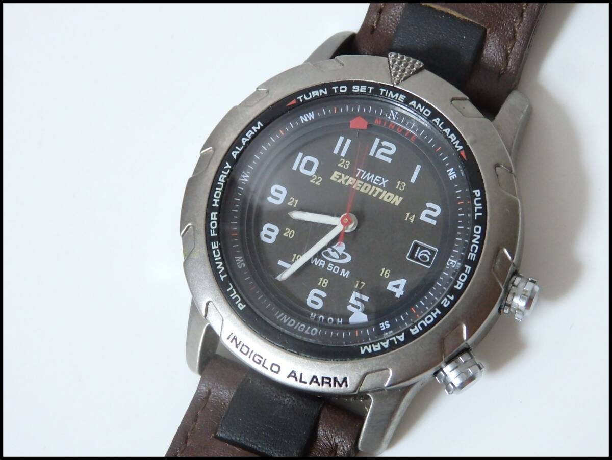 < подлинный товар TIMEX Timex наручные часы INDIGLO сигнализация свет батарейка заменена работа товар >7.21.1 * нестандартный 290 иен *